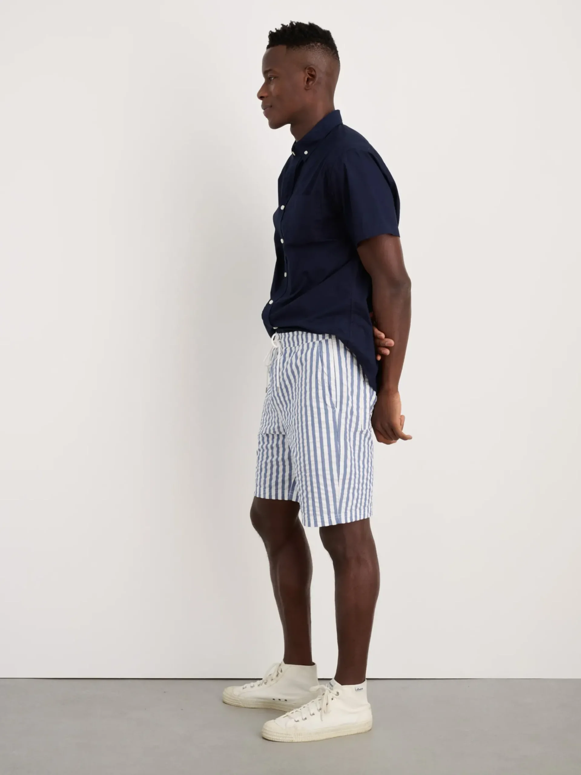 Hot Alex Mill The Short Sleeve Mill Shirt In Paper Poplin Dark Navy
