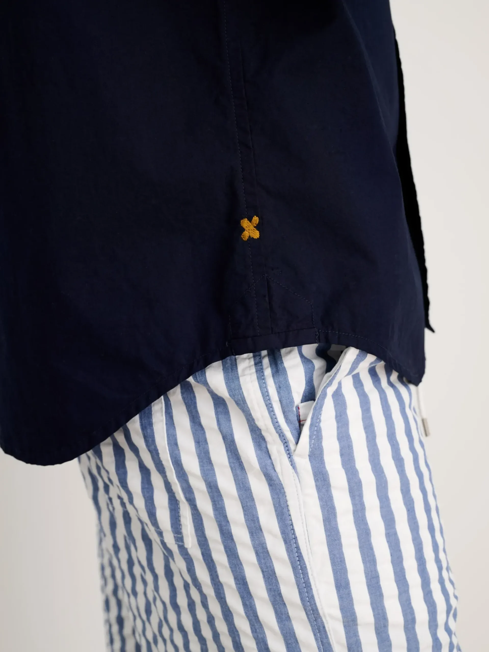 Hot Alex Mill The Short Sleeve Mill Shirt In Paper Poplin Dark Navy