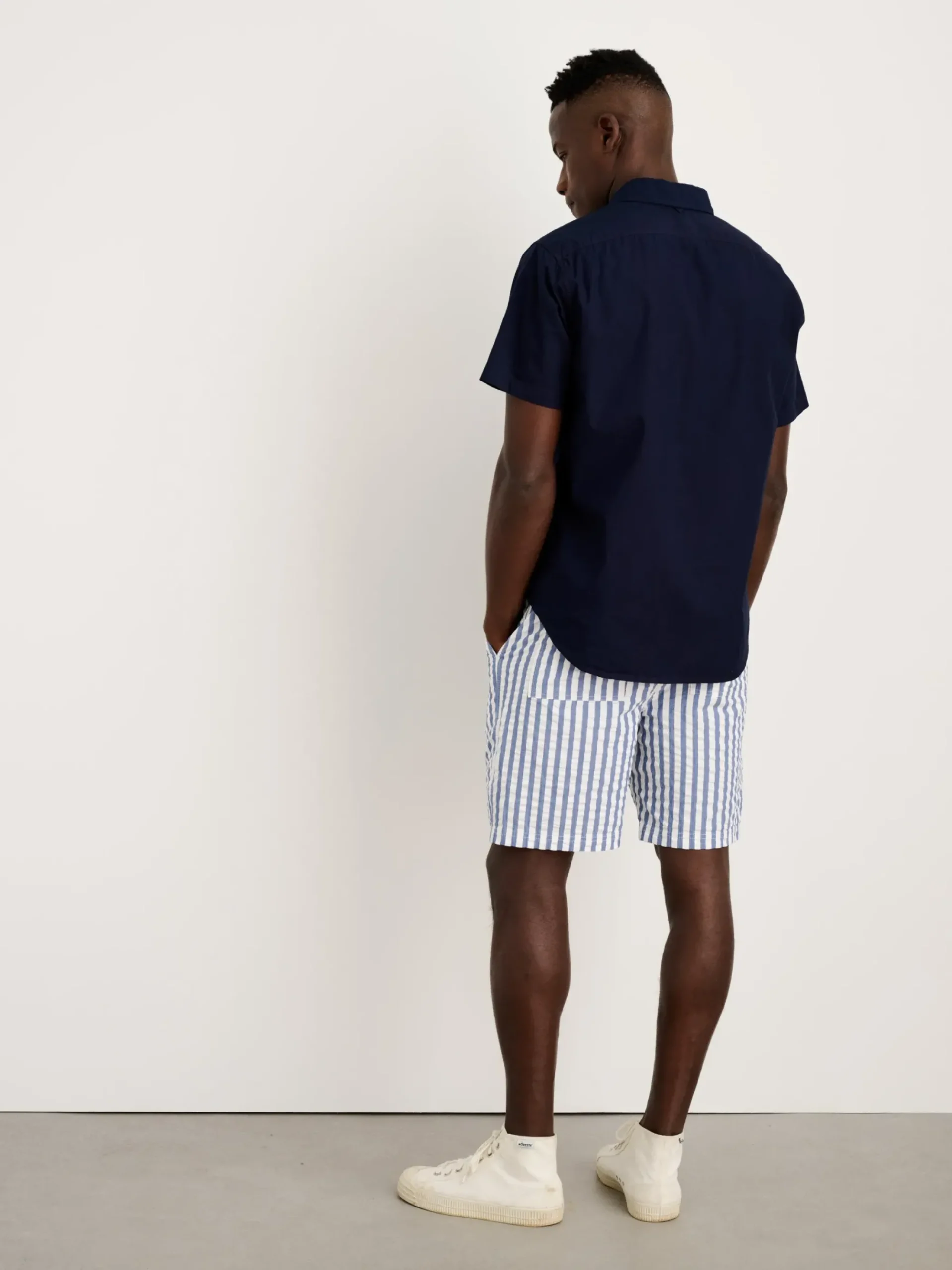 Hot Alex Mill The Short Sleeve Mill Shirt In Paper Poplin Dark Navy