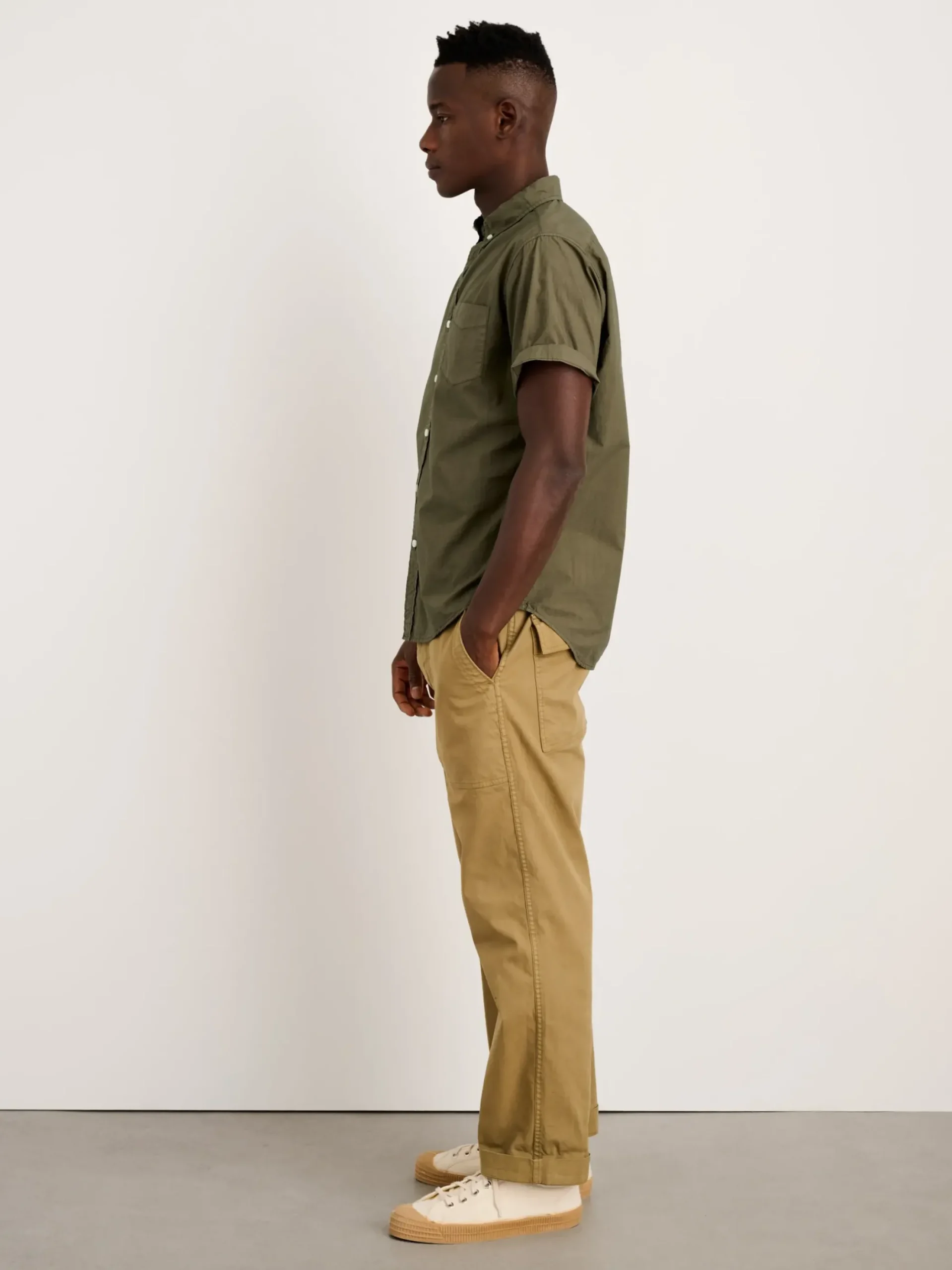 Online Alex Mill The Short Sleeve Mill Shirt In Paper Poplin Military Olive