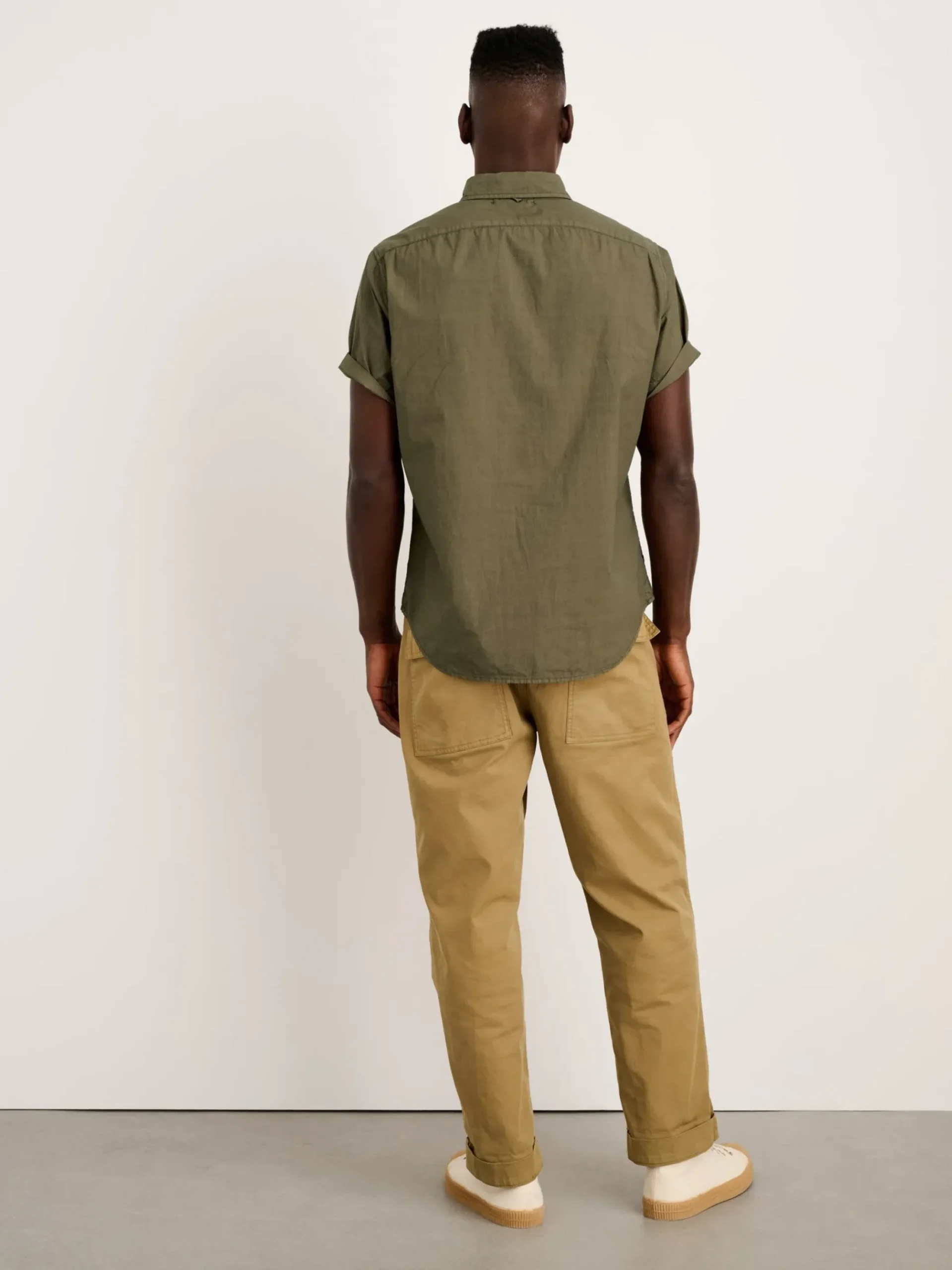 Online Alex Mill The Short Sleeve Mill Shirt In Paper Poplin Military Olive