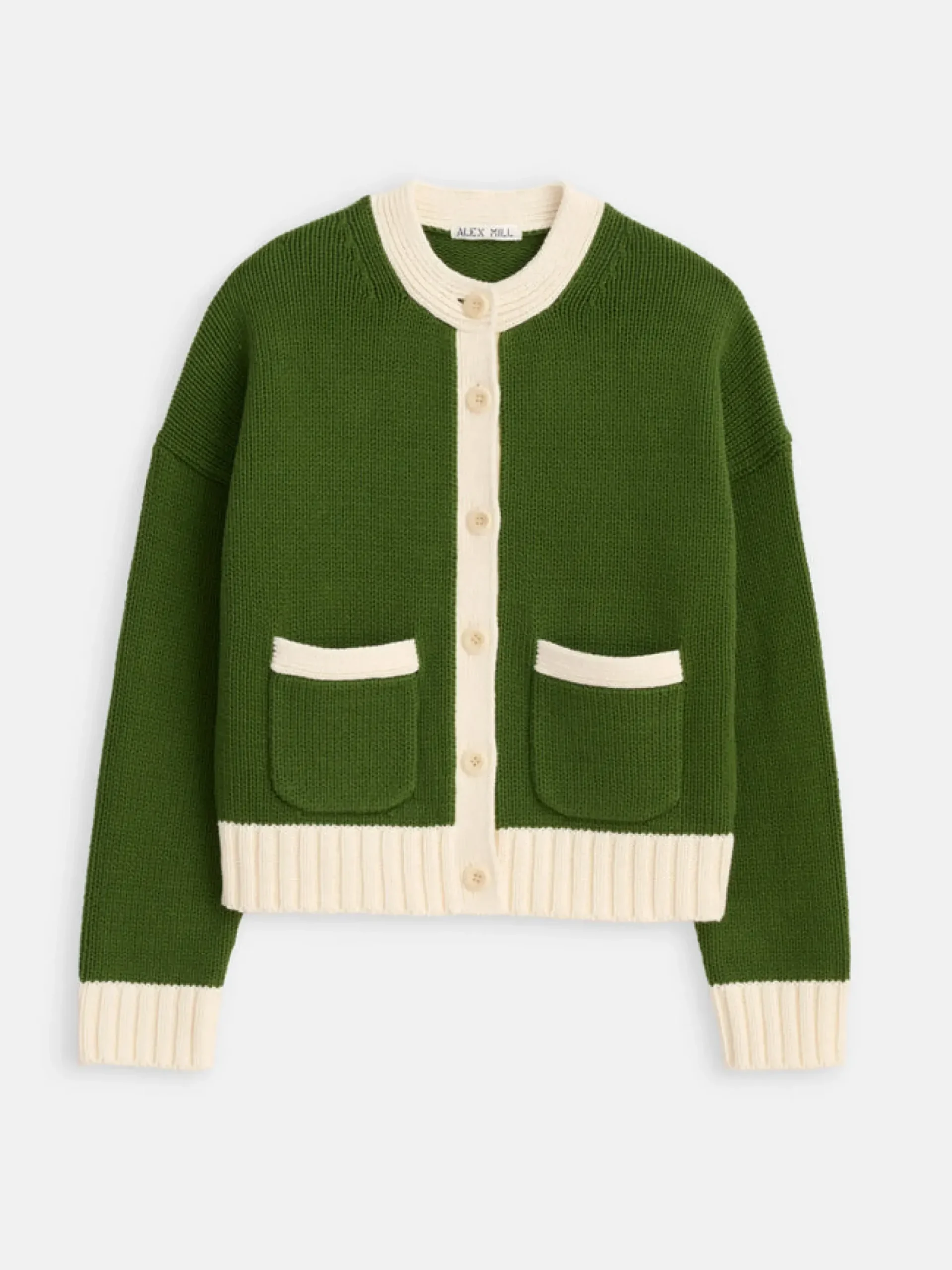 Hot Alex Mill Tipped Nico Cardigan Leaf/Ivory