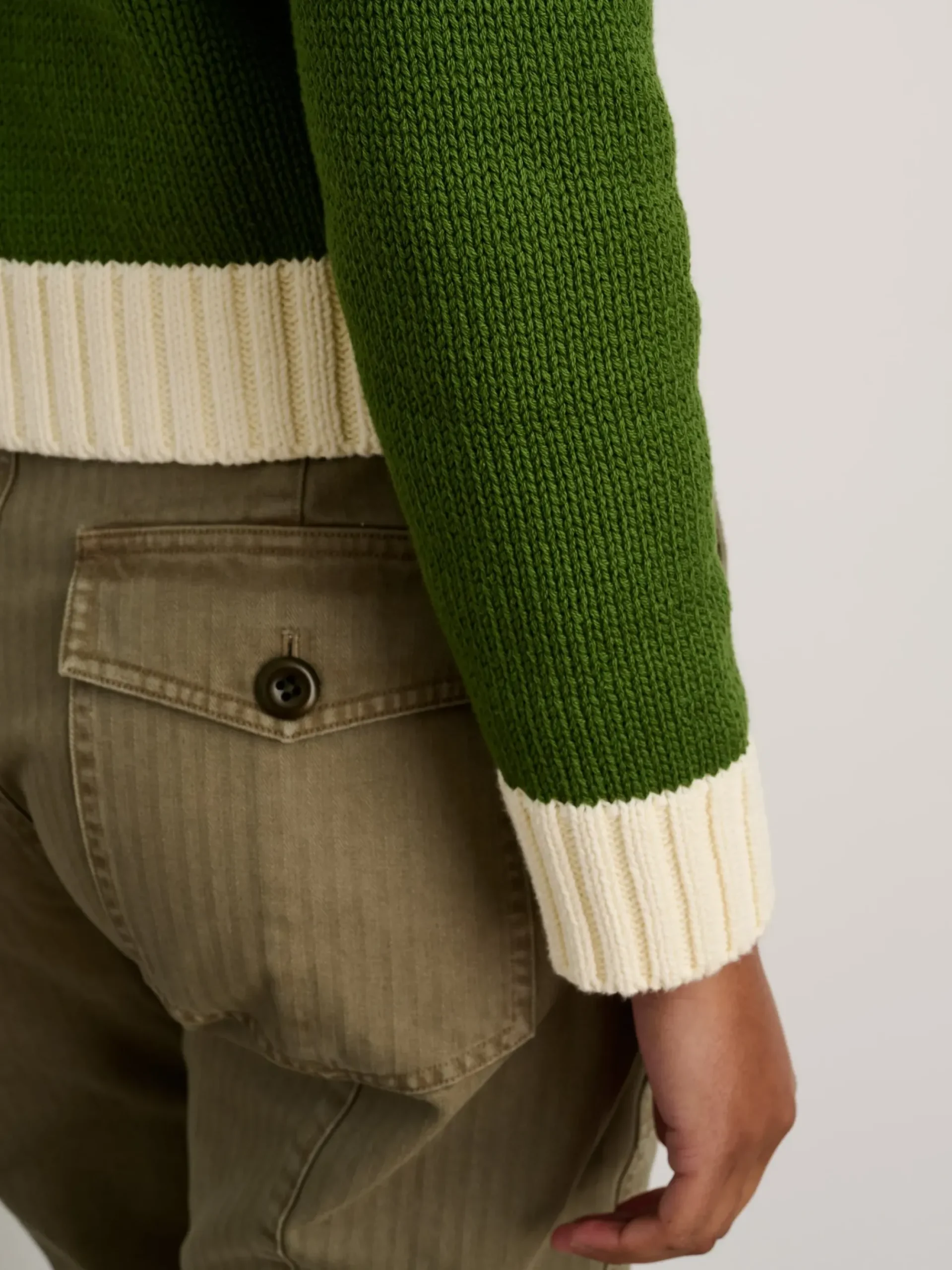 Hot Alex Mill Tipped Nico Cardigan Leaf/Ivory