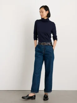 Hot Alex Mill Turtleneck In 40S Jersey Dark Navy