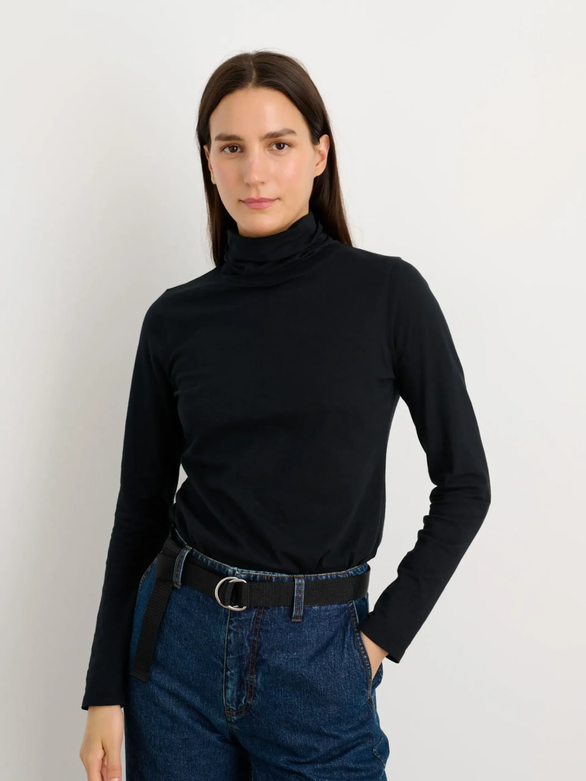 Clearance Alex Mill Turtleneck In 40S Jersey Black