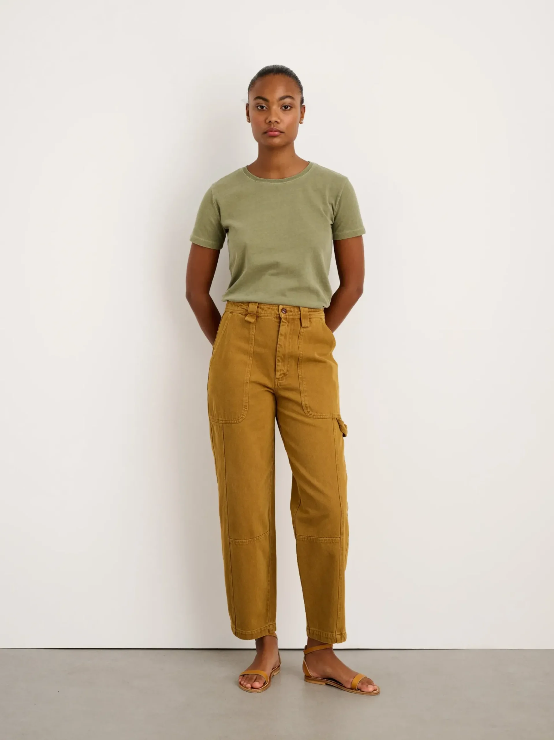 Sale Alex Mill Vintage Wash Crewneck Tee Army Olive