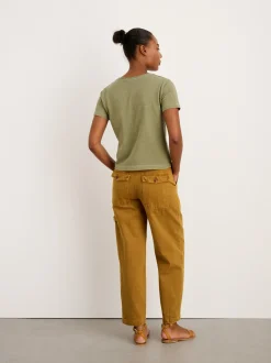 Sale Alex Mill Vintage Wash Crewneck Tee Army Olive