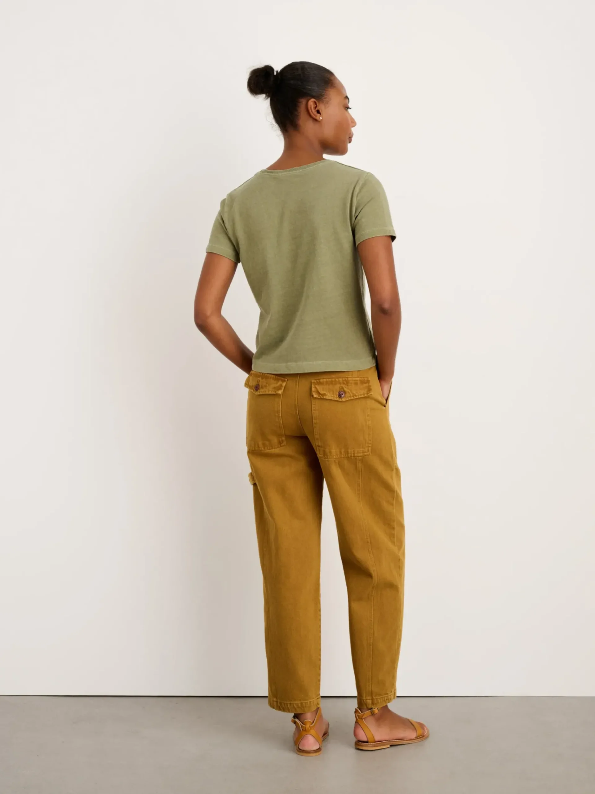 Sale Alex Mill Vintage Wash Crewneck Tee Army Olive