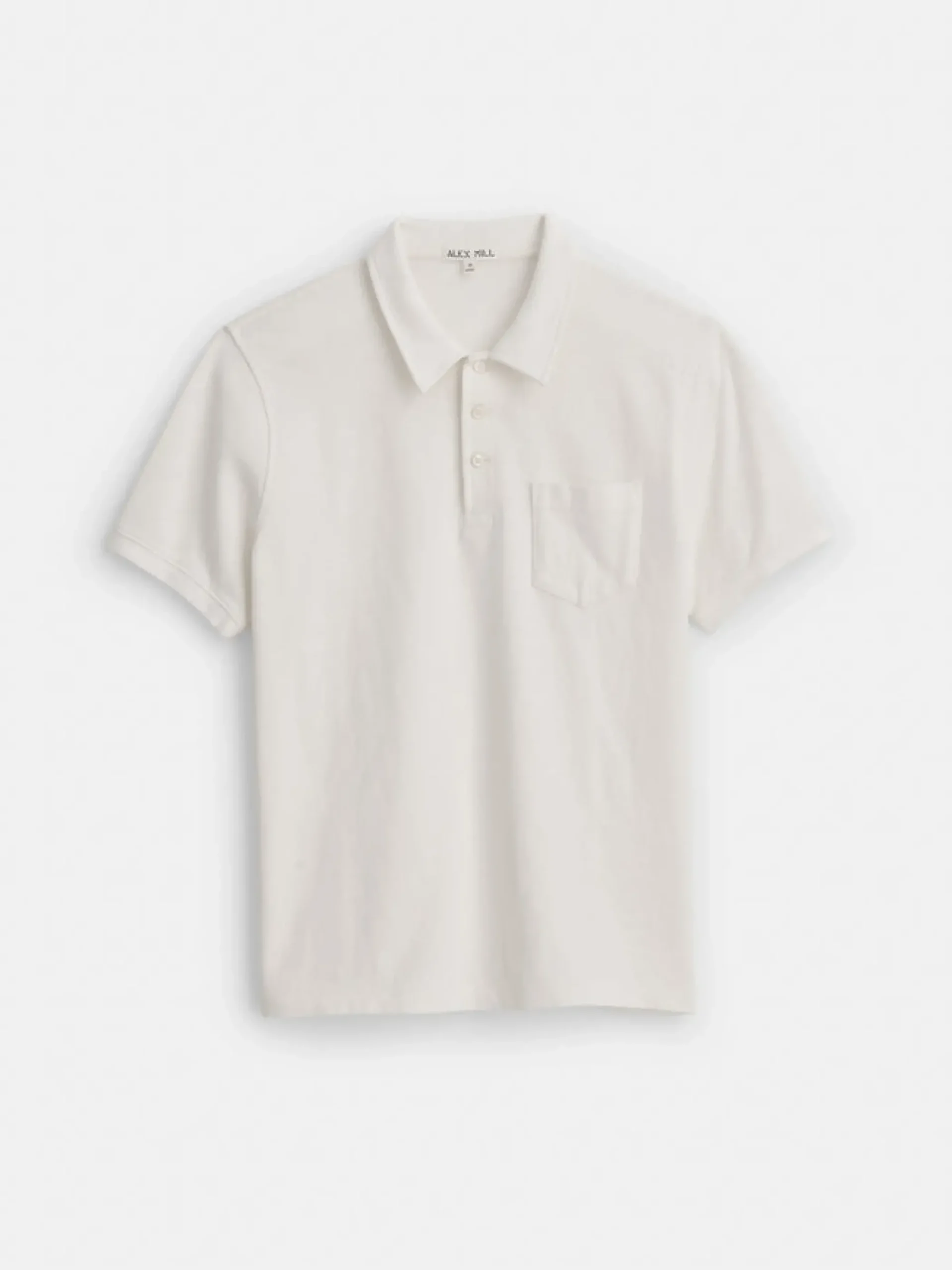 New Alex Mill Vintage Wash Polo Off White