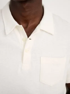 New Alex Mill Vintage Wash Polo Off White