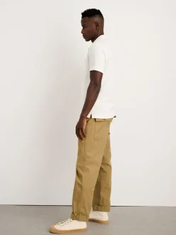 New Alex Mill Vintage Wash Polo Off White