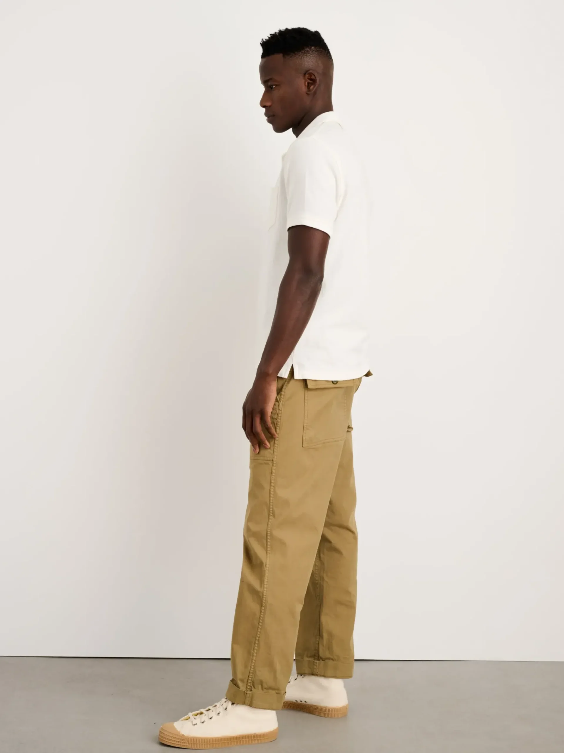 New Alex Mill Vintage Wash Polo Off White