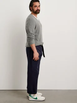 Online Alex Mill V-Neck Sweater In Lightweight Cashmere Heather Grey