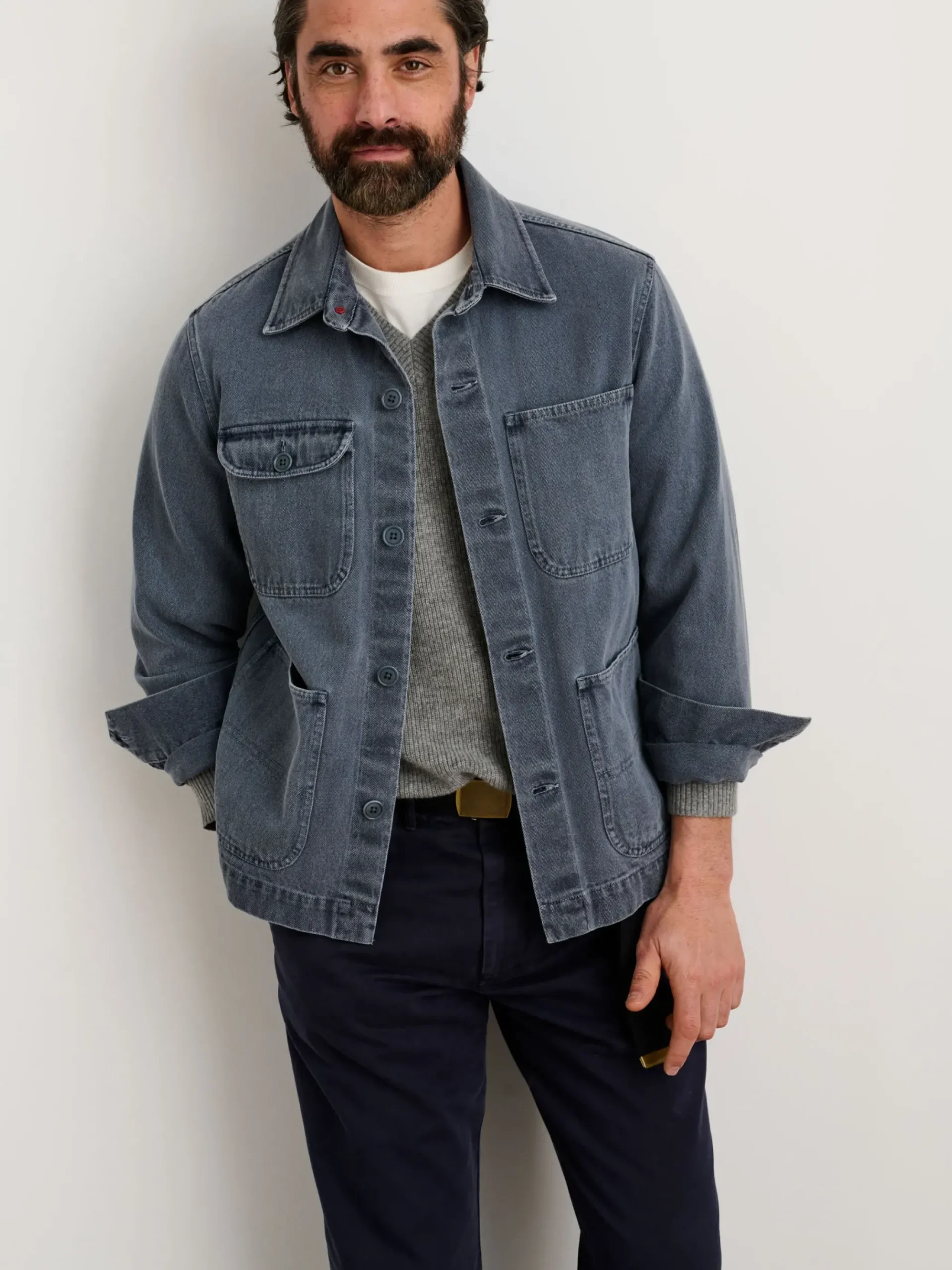 Online Alex Mill V-Neck Sweater In Lightweight Cashmere Heather Grey