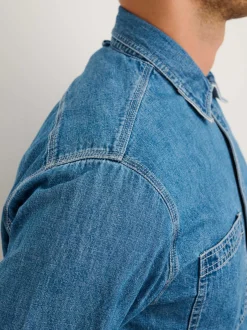 Clearance Alex Mill Work Shirt In Washed Denim