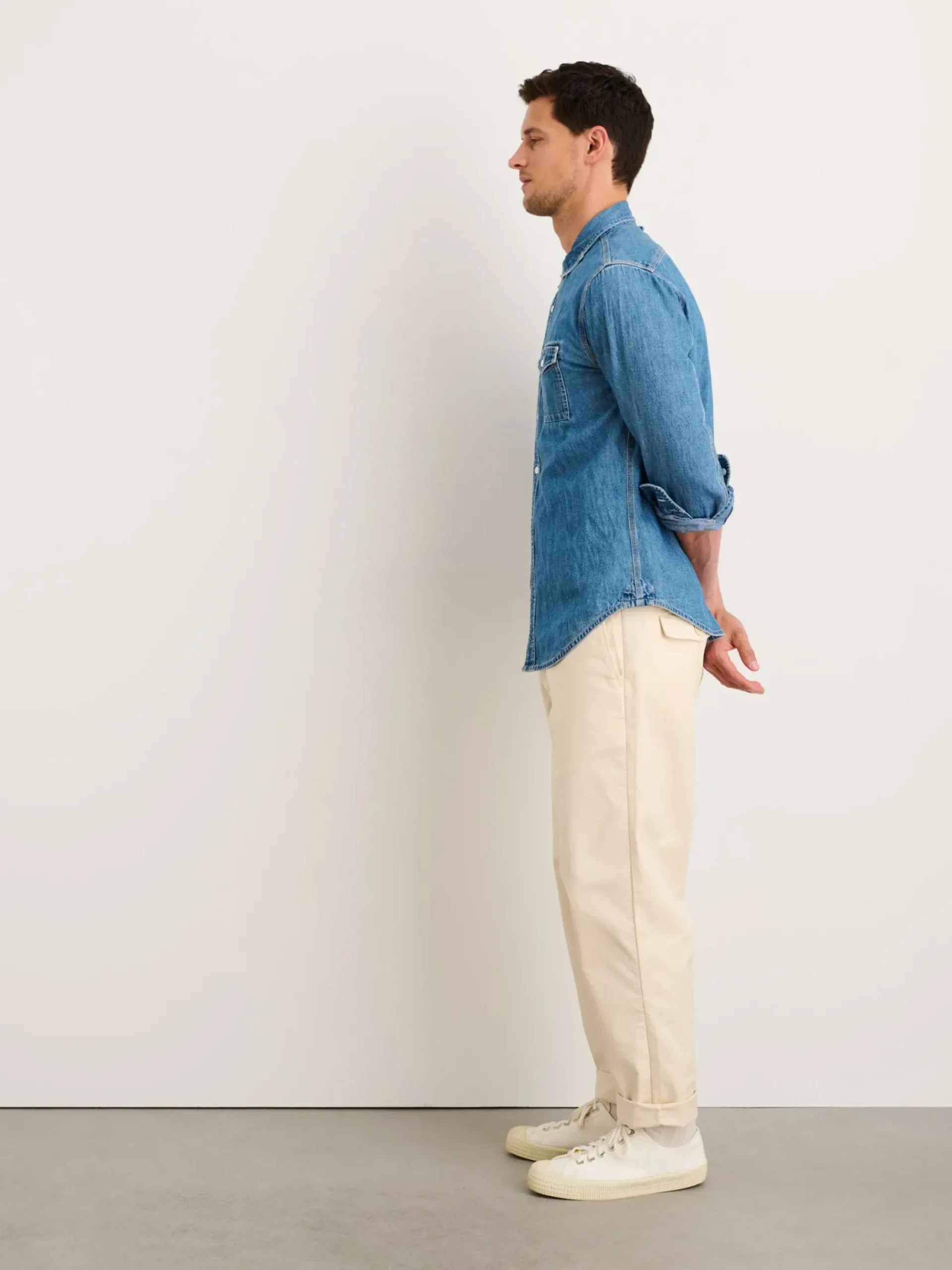 Clearance Alex Mill Work Shirt In Washed Denim