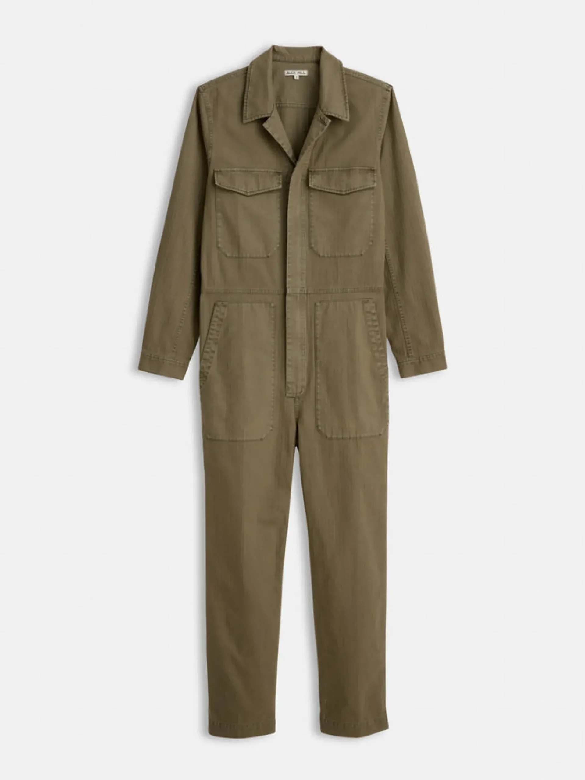 Fashion Alex Mill Zip Jumpsuit In Herringbone Faded Olive