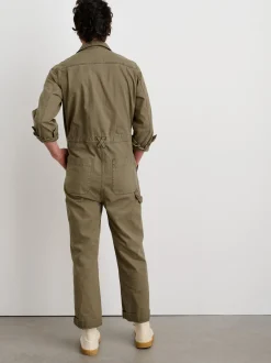 Fashion Alex Mill Zip Jumpsuit In Herringbone Faded Olive
