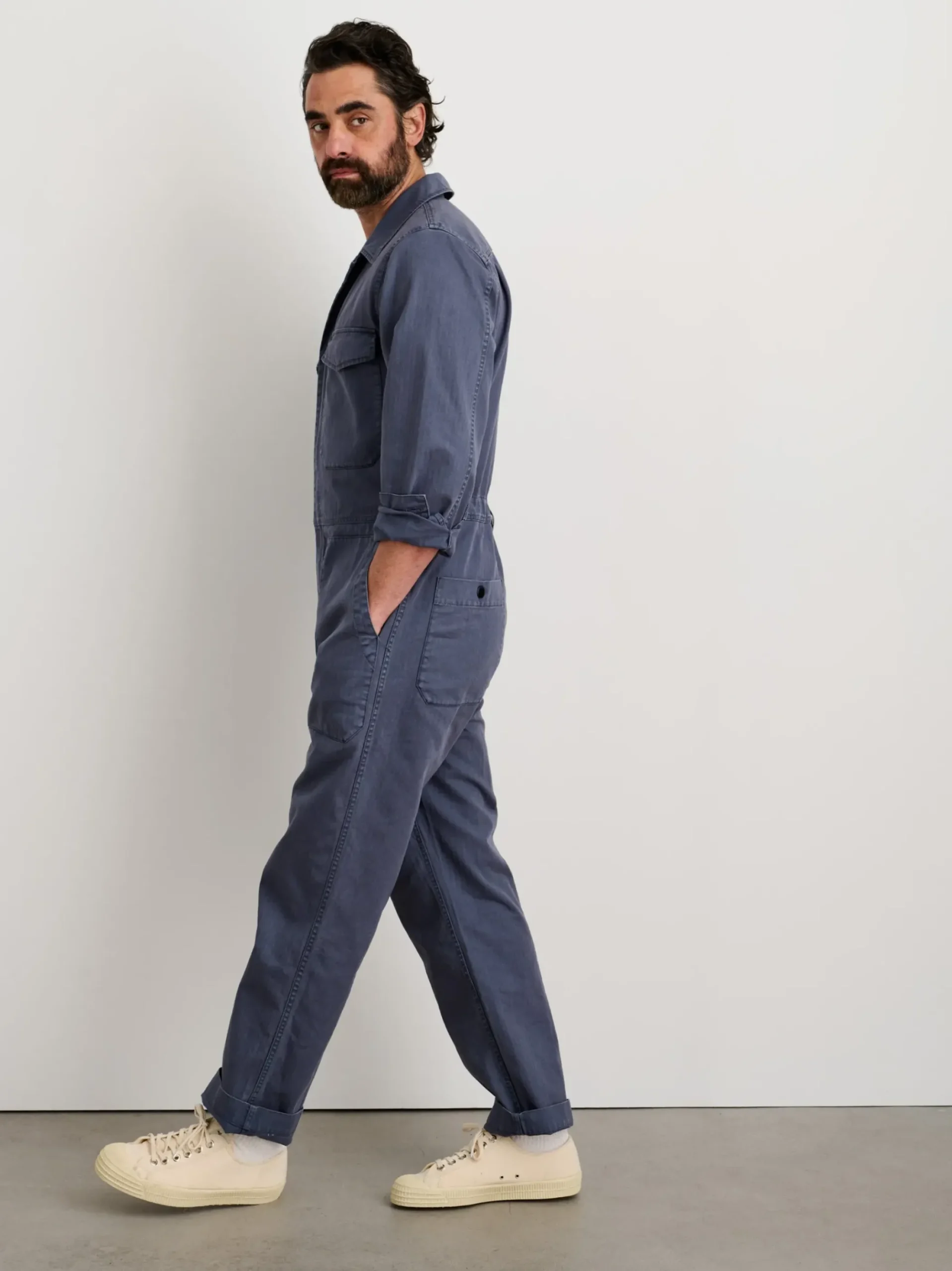 Best Alex Mill Zip Jumpsuit In Herringbone Storm Blue